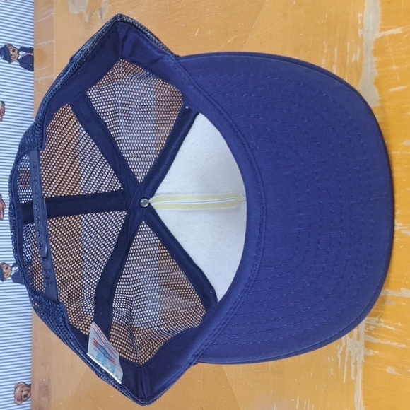 Vintage foam mesh trucker funny saying Wake up w Grouchy blue snapback hat - Picture 6 of 7